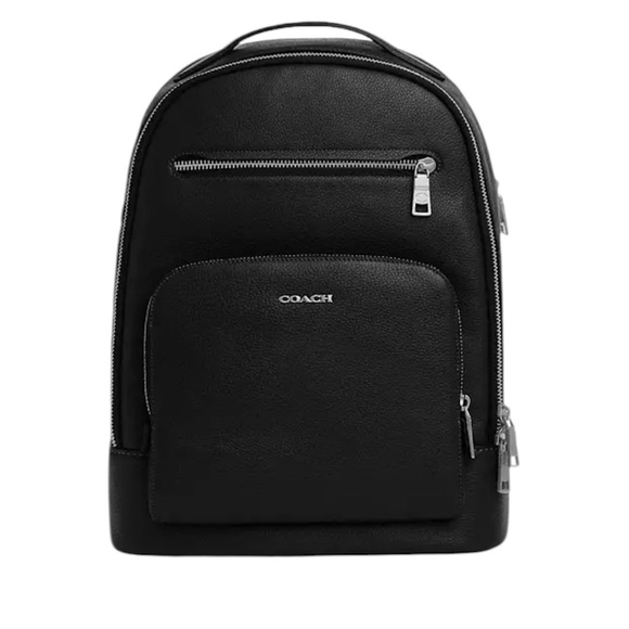 COACH Outlet Ethan Backpack | Black | Satin Nickel | Authentic | 12x17x5 - Picture 3 of 17